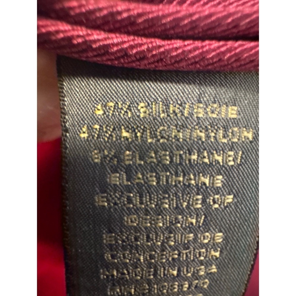 Zac Posen Atelier Silk Faille Fold Peplum Cocktail Dress Burgundy Red US 6 - Picture 10 of 12